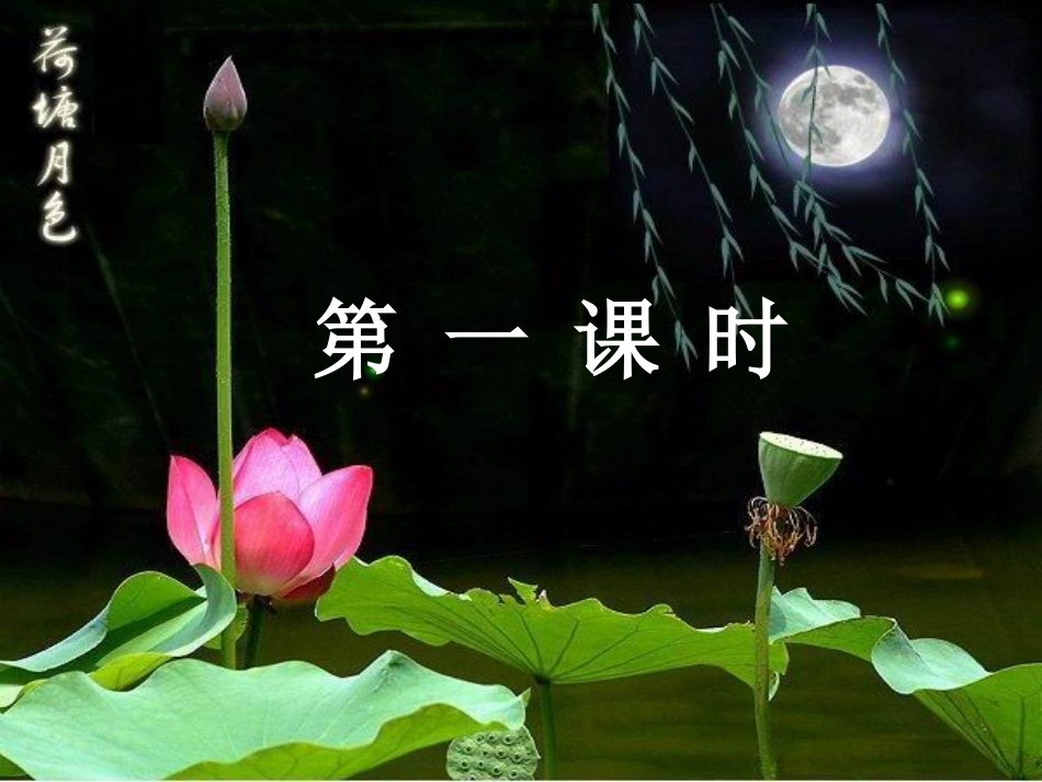 人教版必修二第一课《荷塘月色》课件_第1页