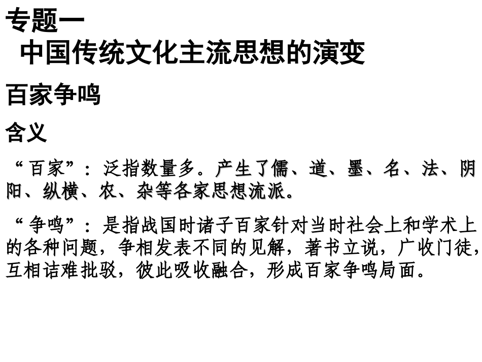 【历史】《百家争鸣》课件（人民版）_第1页