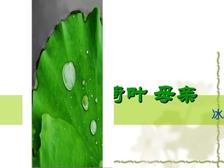 〈荷叶母亲〉