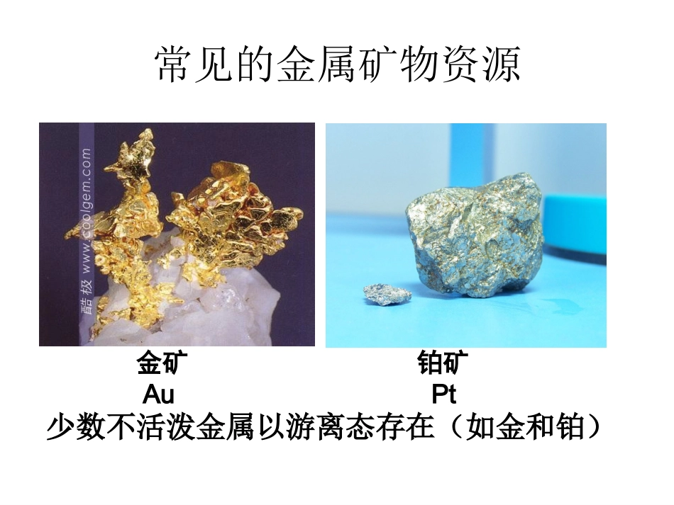 第四章第一节开发利用金属矿物和海水资源(第一课时)上课课件_第3页