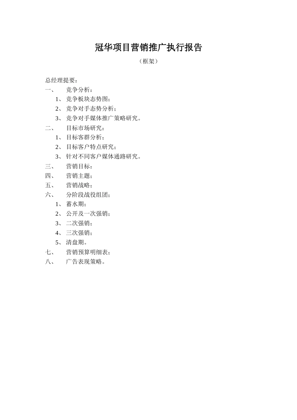 某项目营销推广执行报告_第1页