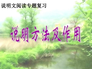 (中小学精品）专项复习之说明方法及作用