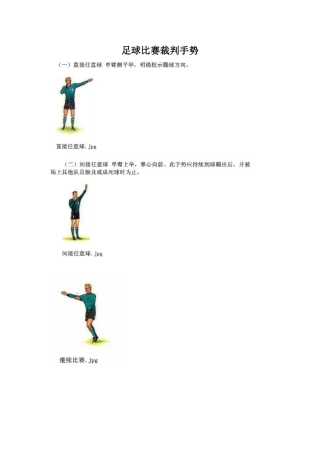 （中小学精品）足球比赛裁判手势