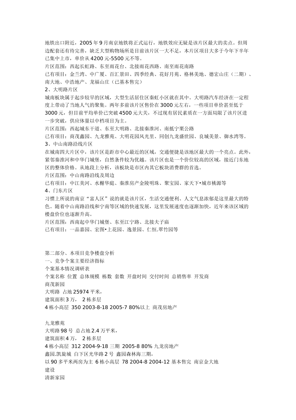 南京上河明苑市场调研分析_第2页
