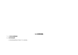 销售策略简要论述