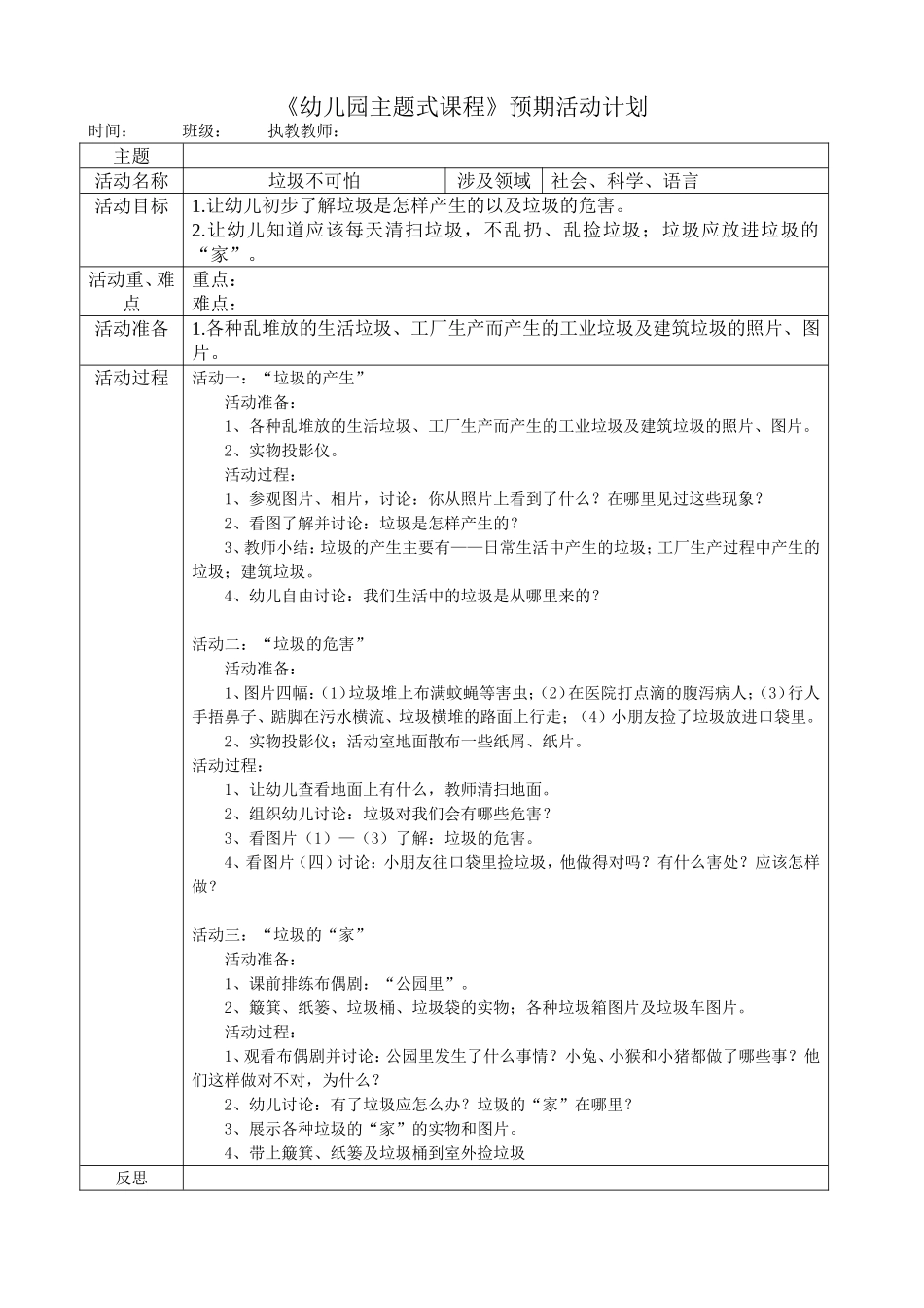垃圾不可怕（环保）_第1页