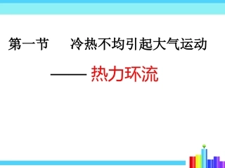 冷热不均引起大气运动——热力环流