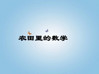 三年级数学下册农田里的数学课件青岛版五年制