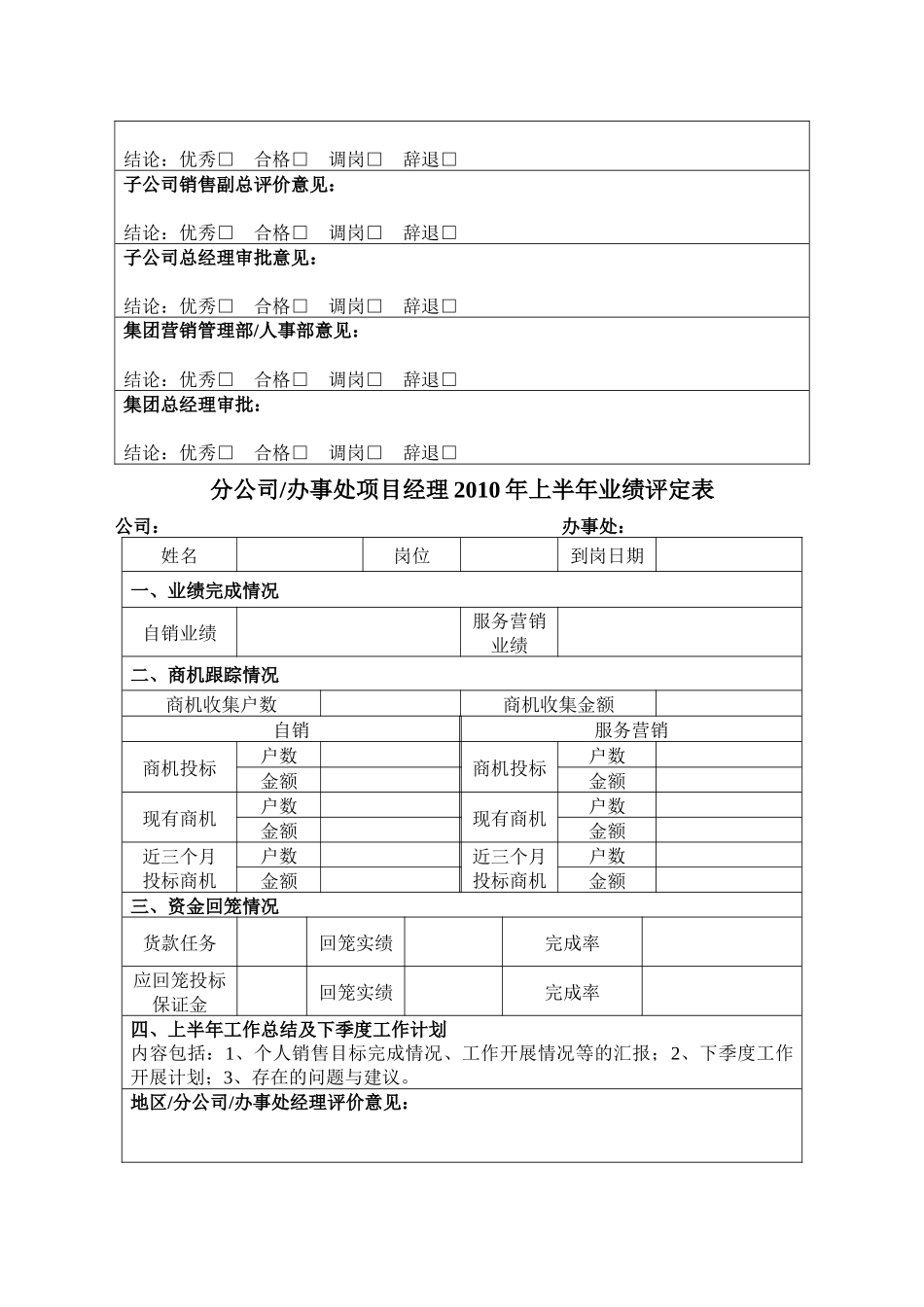 驻外销售人员业绩考核表_第3页