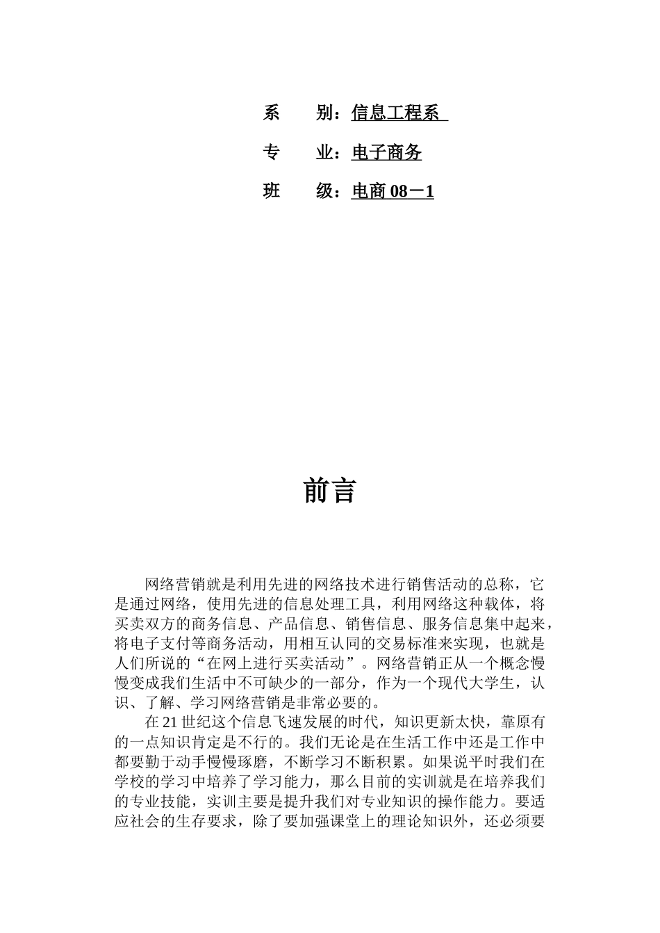 网络营销实习报告_第2页