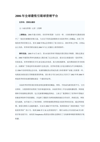 年全球最吸引眼球营销平台