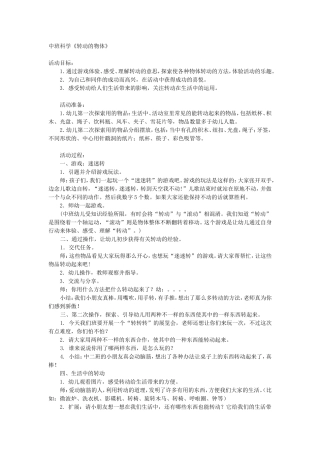 中班科学《转动的物体》