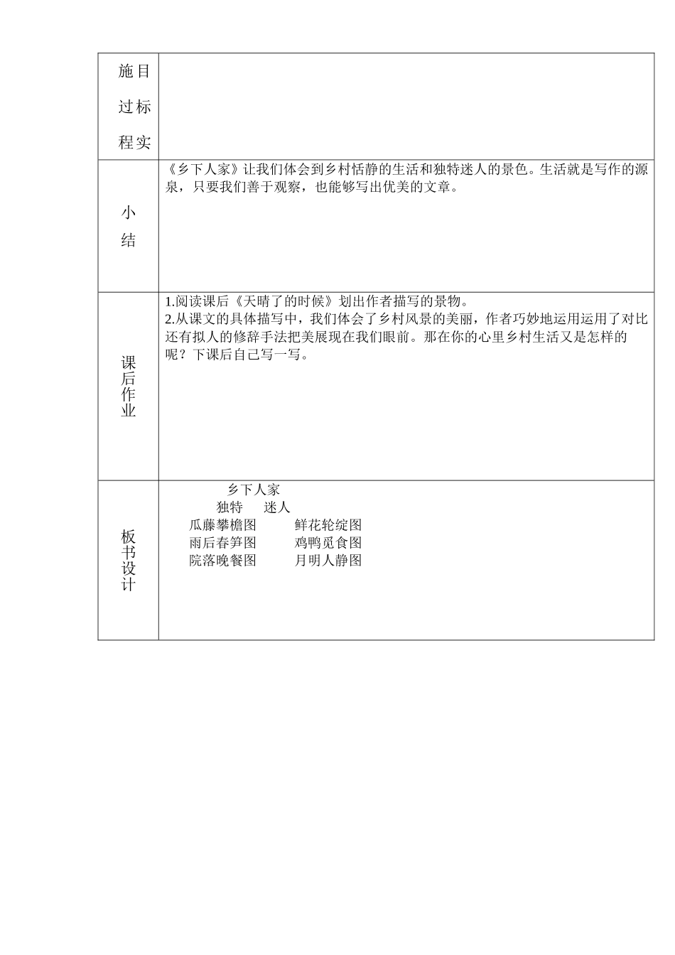 王秀敏《乡下人家》备课_第3页