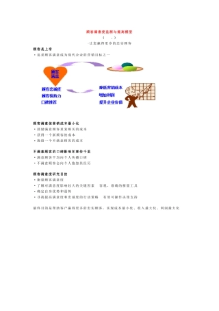 顾客满意度监视与提高模型