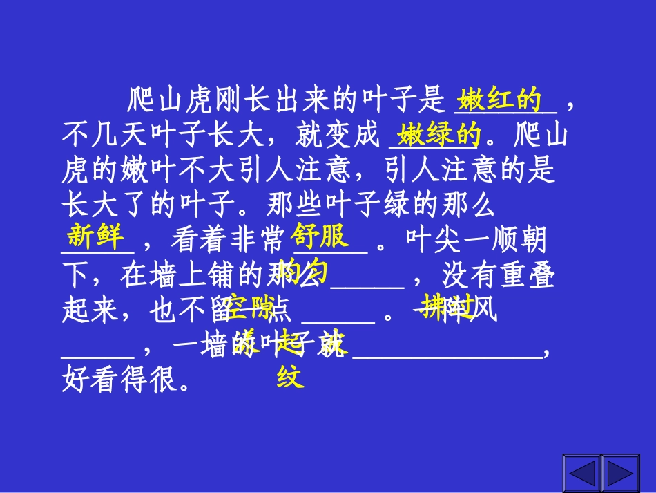 人教版四年级语文上册《爬山虎的脚》PPT课件_第3页