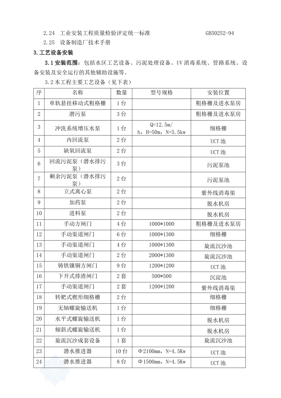 镇江市某污水处理厂安装工程施工方案_secret_第2页