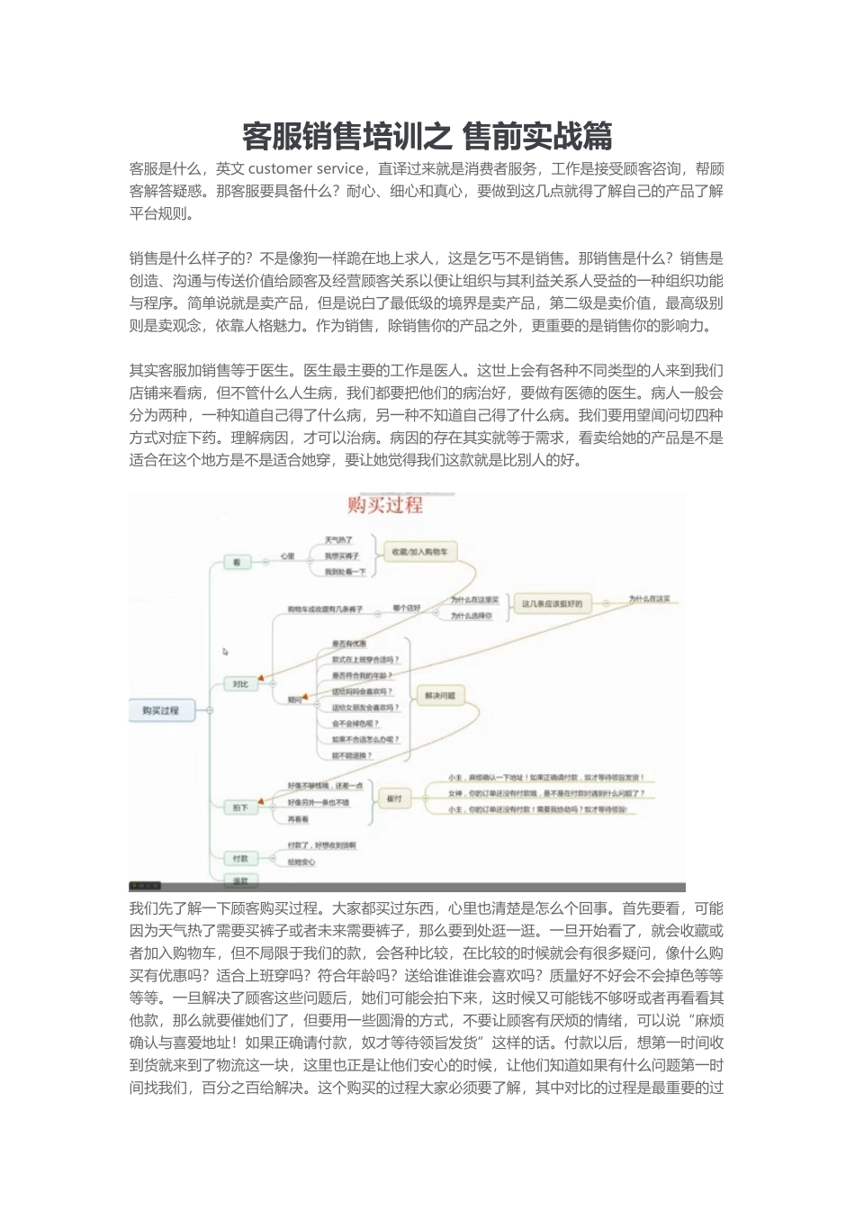 客服销售培训之售前实战篇_第1页