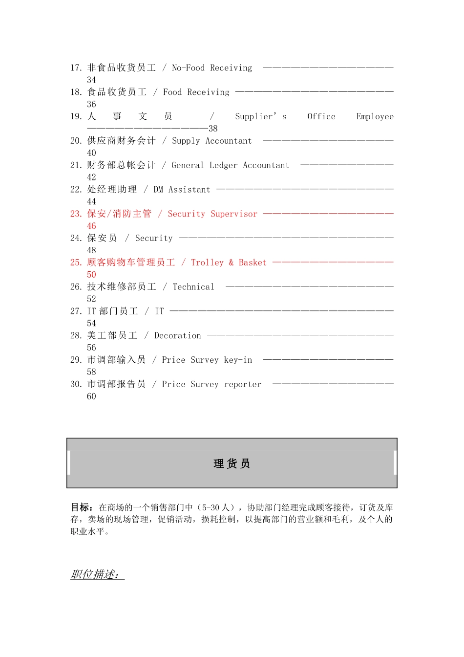 卖场员工职位描述_第2页