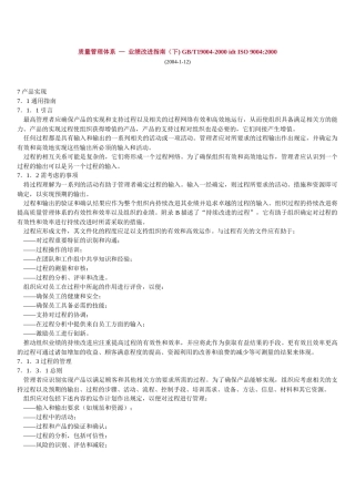 质量管理体系 — 业绩改进指南(下)