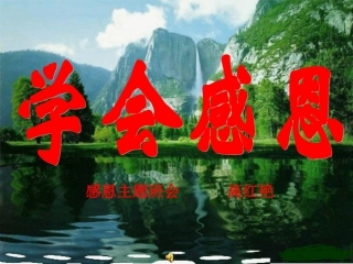 《学会感恩》主题班会