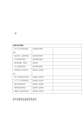 美甲店顾客忠诚度管理概要
