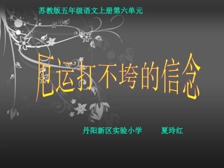 厄运打不垮的信念