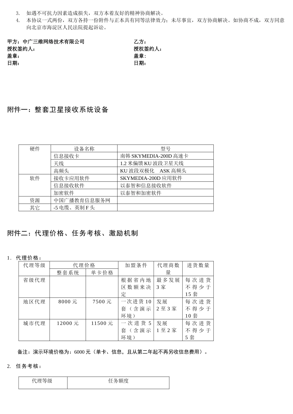授权销售合同样版(1)_第3页