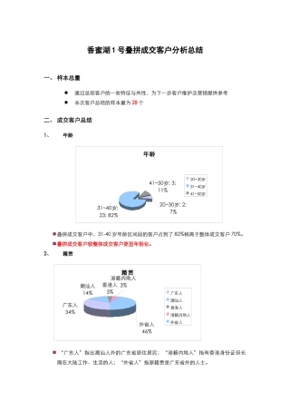 香蜜湖1号叠拼成交客户总结