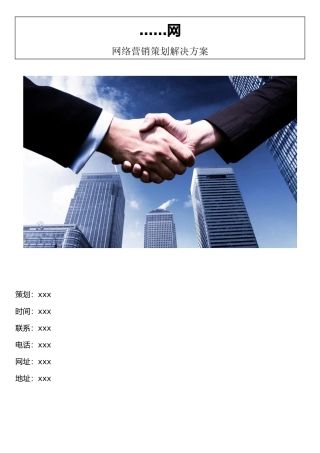 网络营销策划解决方案