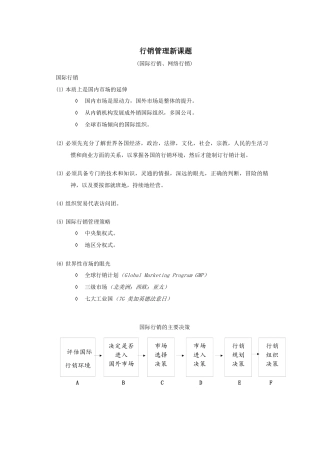 行销管理讲义十二