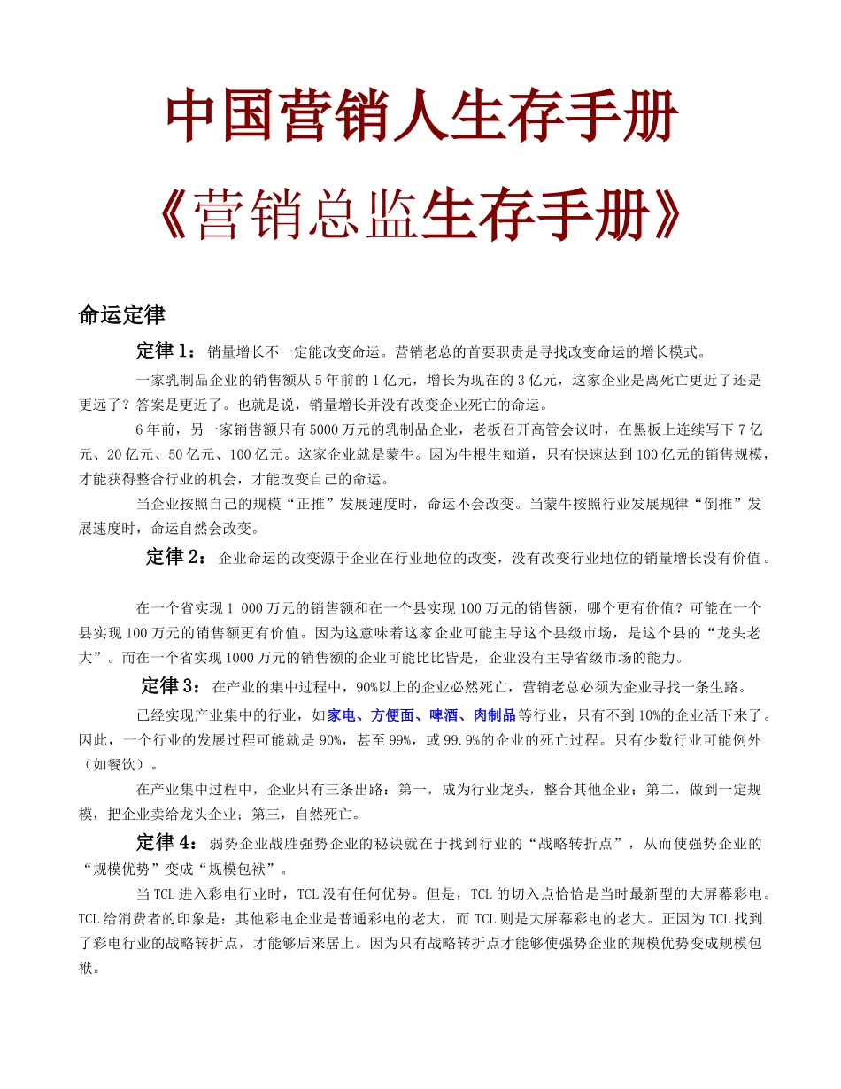 营销总监工作手册_第1页