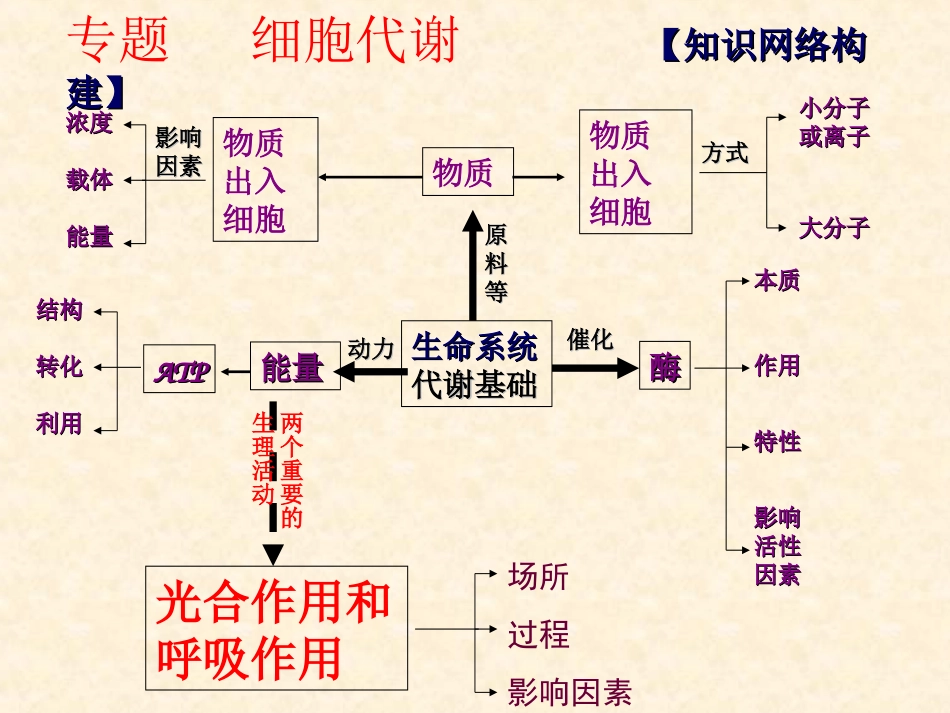 专题细胞代谢_第1页