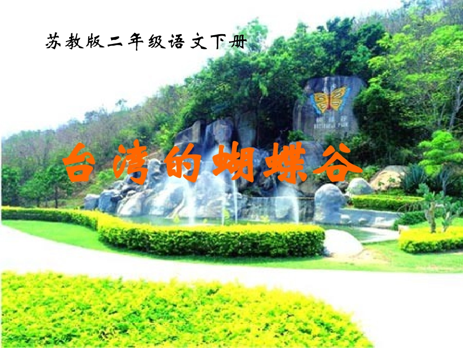 二年级语文下册《台湾的蝴蝶谷》_第1页