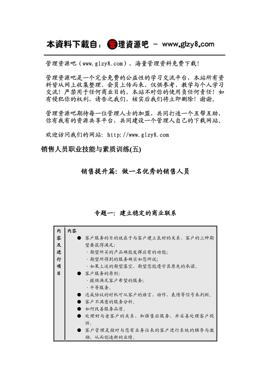 销售人员职业技能与素质训练(五)_第1页