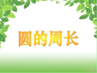 （中小学精品）人教版圆的周长