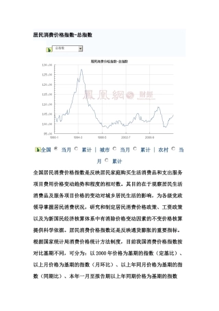 居民消费价格指数