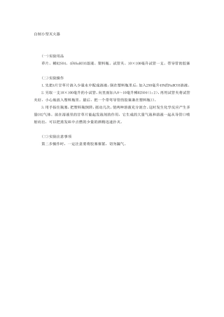 自制小型灭火器