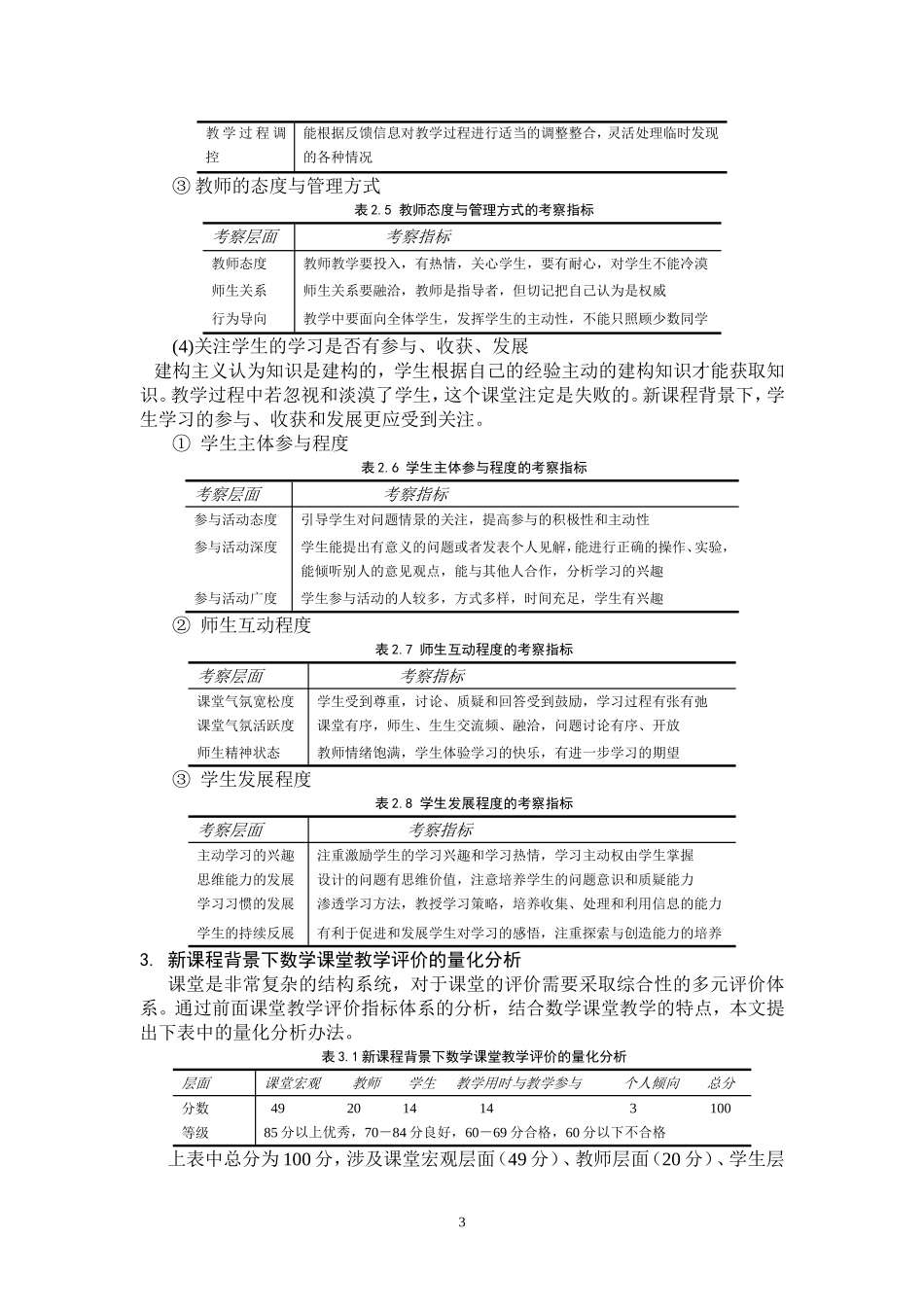 新课程背景下数学课堂教学评价体系的构建_第3页