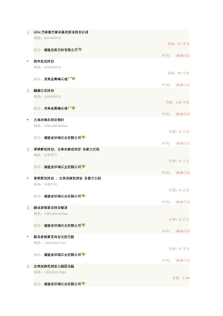 最全花岗岩石材价格表分析(35页)