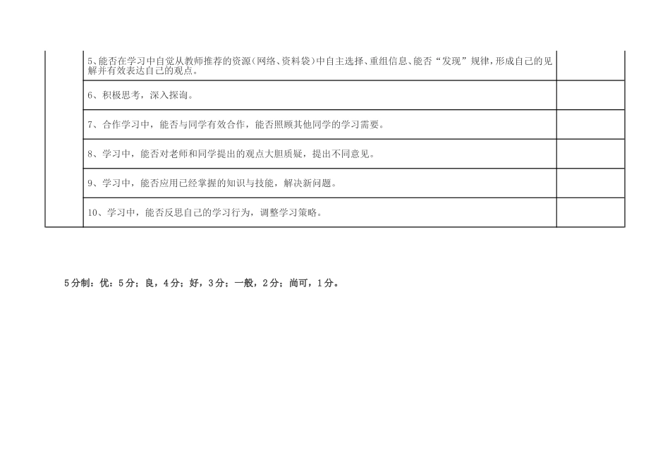 课堂观察量表_第2页