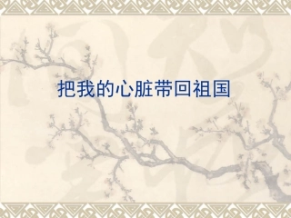 把我的心脏带回祖国（第二课时）