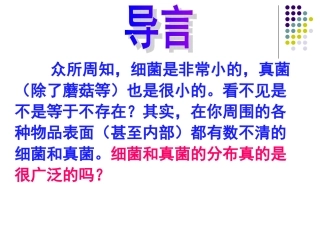 细菌和真菌的分布