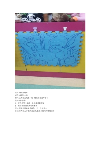 统计图、编辫子、插片玩具