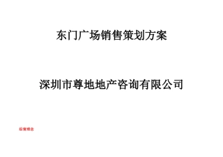 深圳市东门广场销售策划方案