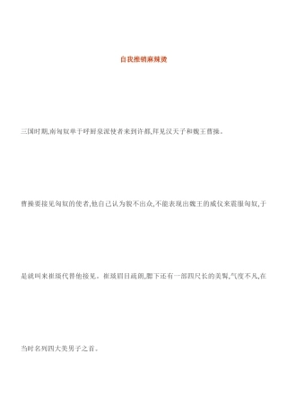 自我推销麻辣烫