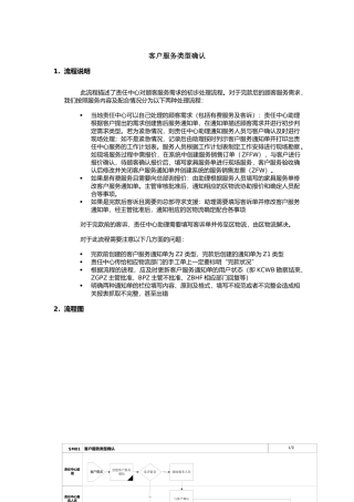 客户服务类型确认流程