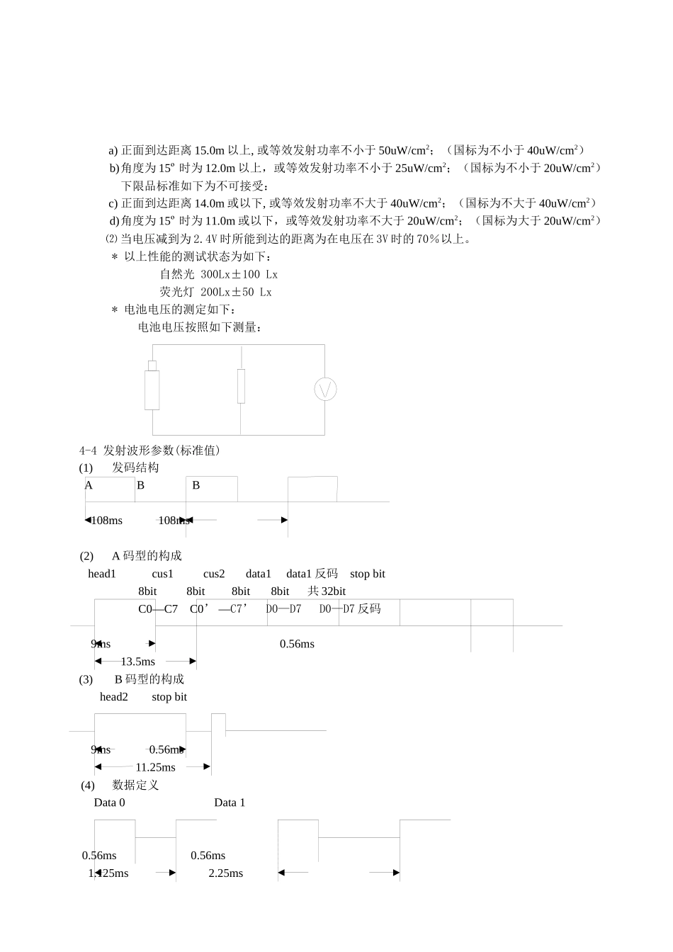 日立液晶电视遥控器规格书_中文版(080826)_第2页