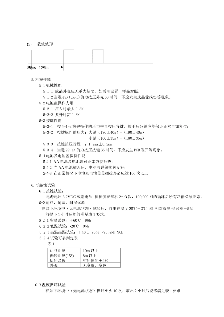 日立液晶电视遥控器规格书_中文版(080826)_第3页