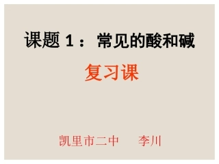 常见的酸和碱复习课件正稿