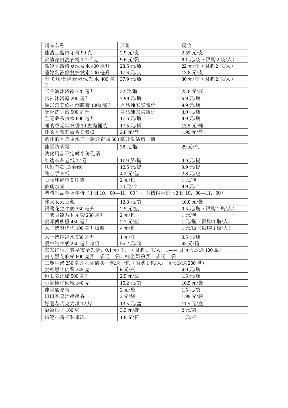 京客隆超市五一活动方案_第2页